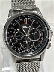 CITIZEN BU2020-70E Calendrier Eco-Drive – Silver-Tone 44?mm Mesh Bracelet, World